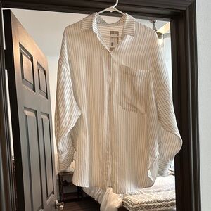 oversized button down blouse